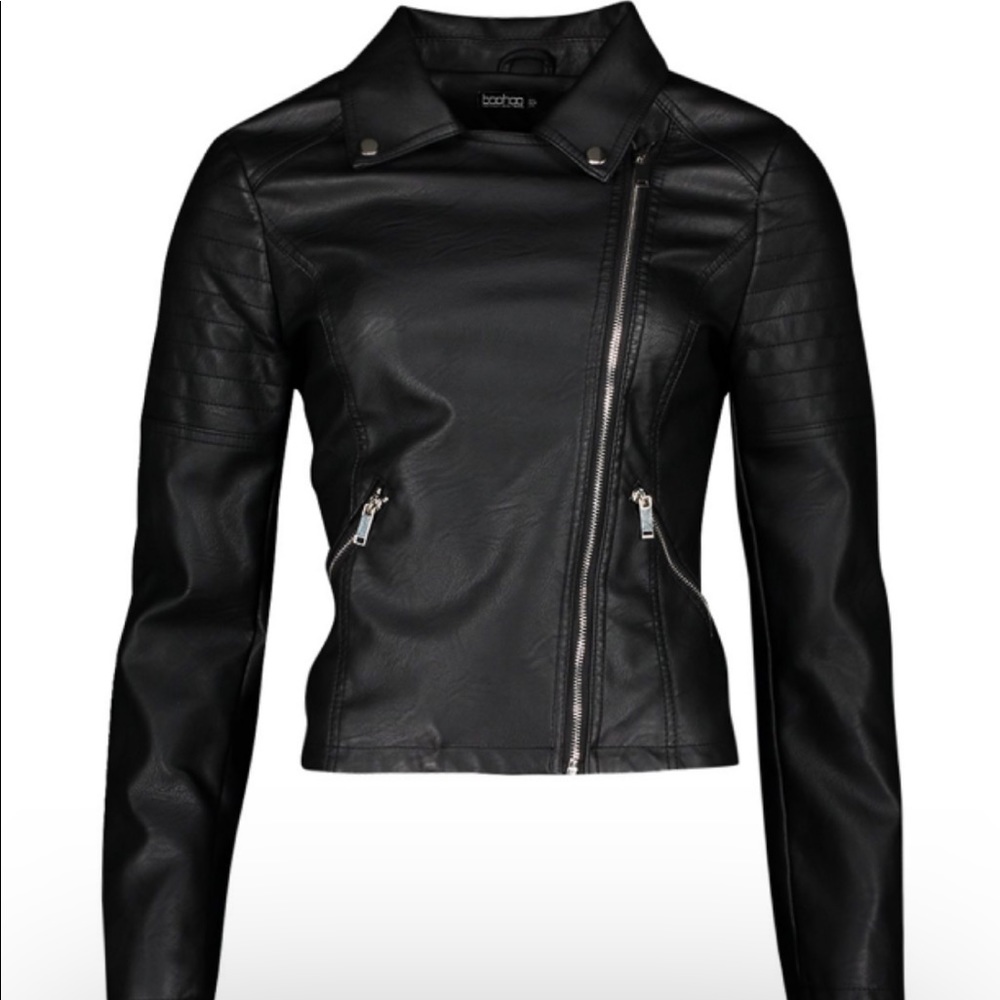 Boohoo Leather Biker Jacket